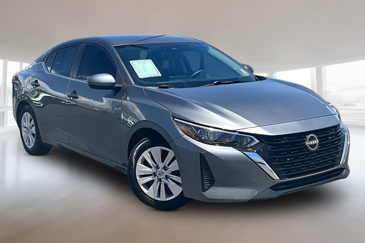 2024 Nissan Sentra S in Gun Metallic — front three-quarter view
