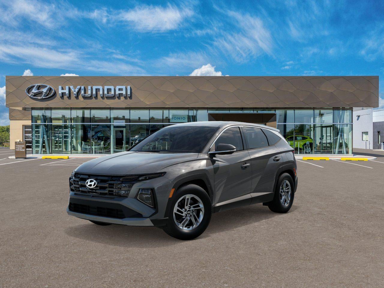 2026 Hyundai TUCSON SE AWD in Gray — front three-quarter view