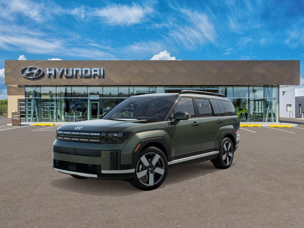 2026 Hyundai SANTA FE Limited AWD in Green — front three-quarter view