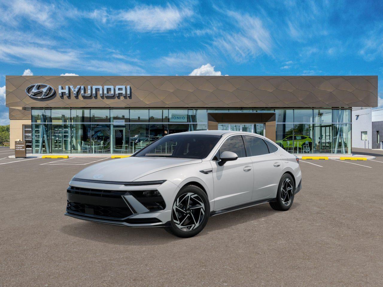 2026 Hyundai SONATA SEL Sport in White — front three-quarter view