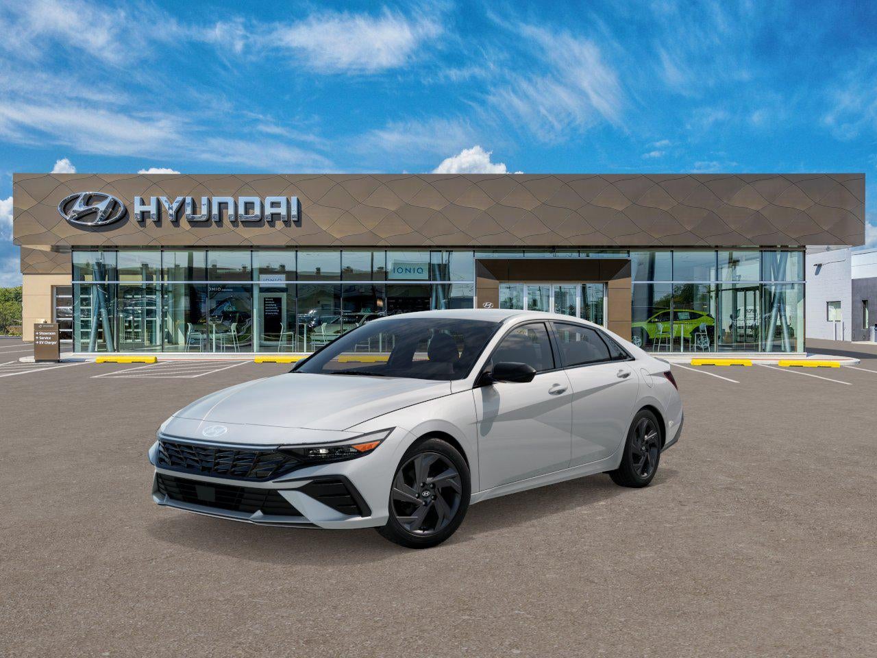 2026 Hyundai ELANTRA SEL Sport in White — front three-quarter view